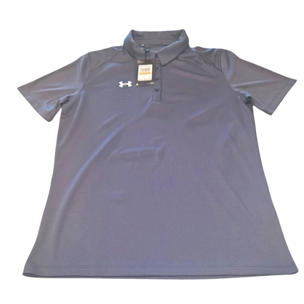 Under Armor Loose Coupe Women's Collar Shirt Size Small Collar Grey
